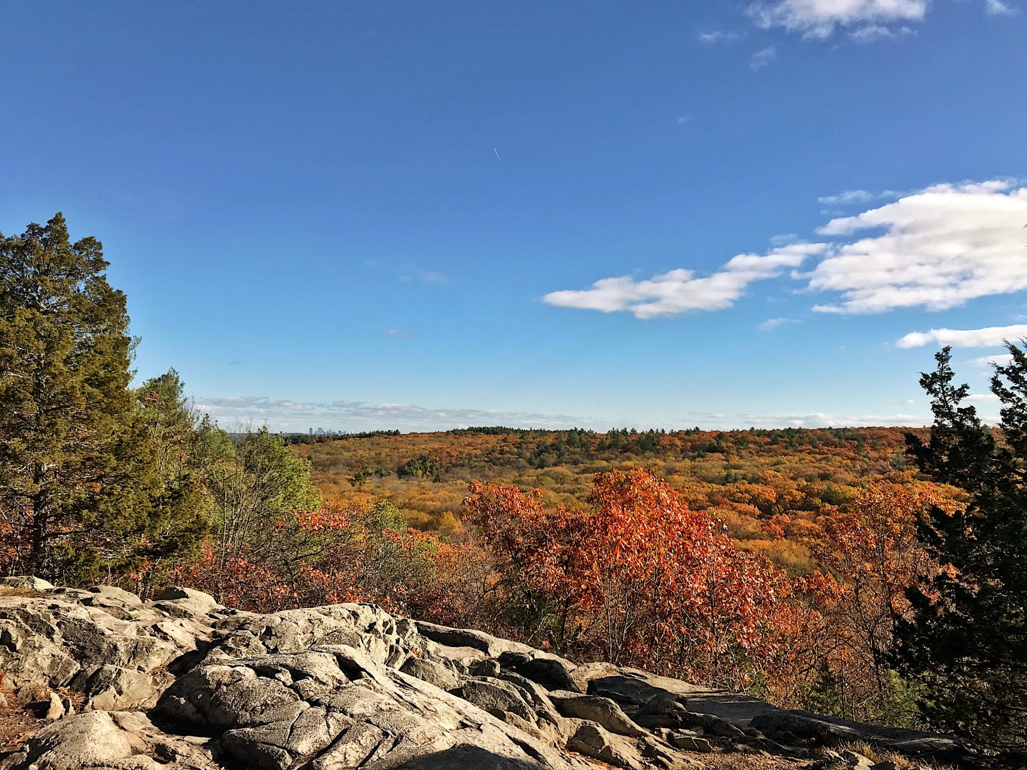 Worlds End coastal trails and fields in Hingham Massachusetts